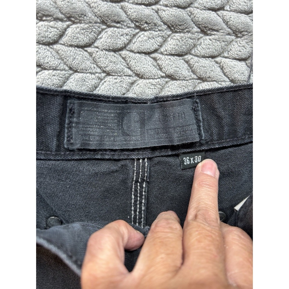 Carhartt B01 BLK Duck Double Front Work Pants Mens 36x30 Black USA Made - Picture 4 of 12